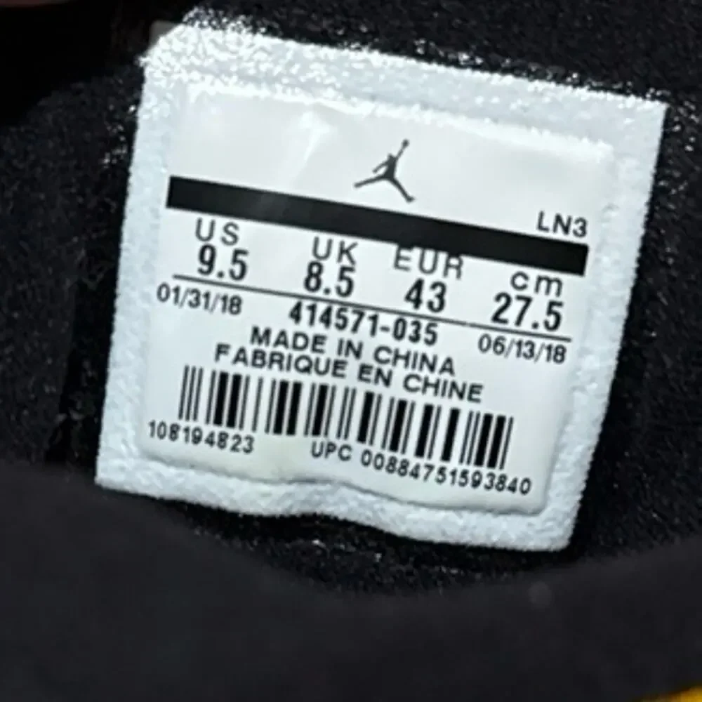 Air Jordan 13 Melo Class Of 2002 Black Yellow 414571-035 Size 9.5